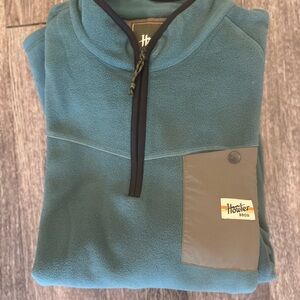 Howler Brothers Teal Zip Up Fleece Sweater